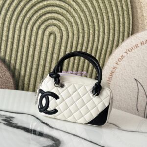 Replica Chanel Vintage Cambon Bowler Bag Limited Edition White