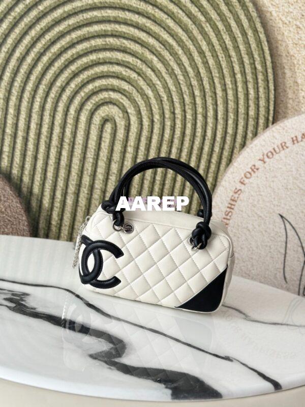 Replica Chanel Vintage Cambon Bowler Bag Limited Edition White 3
