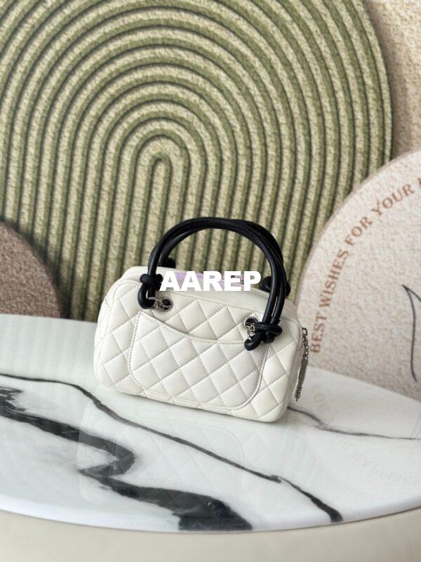 Replica Chanel Vintage Cambon Bowler Bag Limited Edition White 10