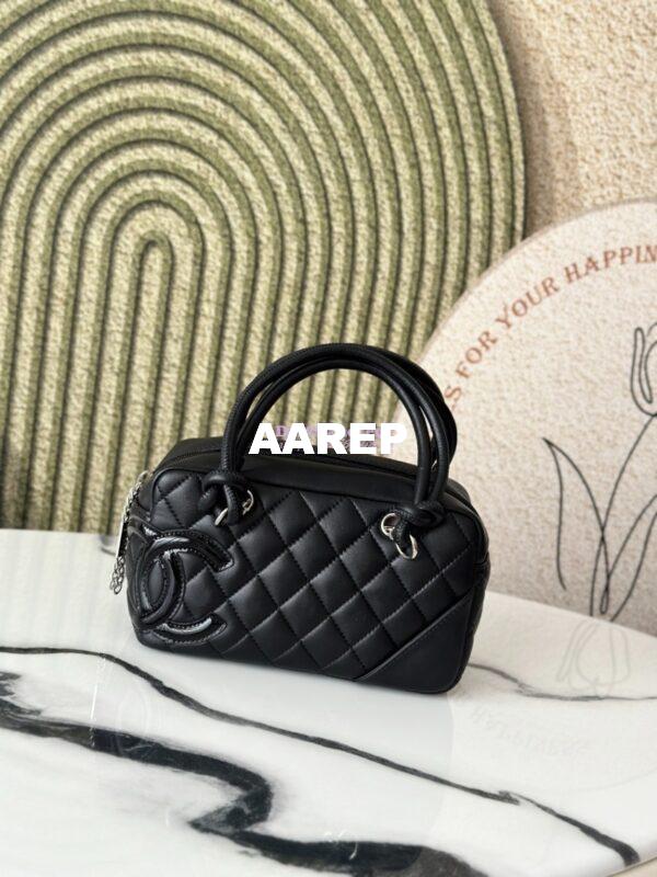 Replica Chanel Vintage Cambon Bowler Bag Limited Edition Black