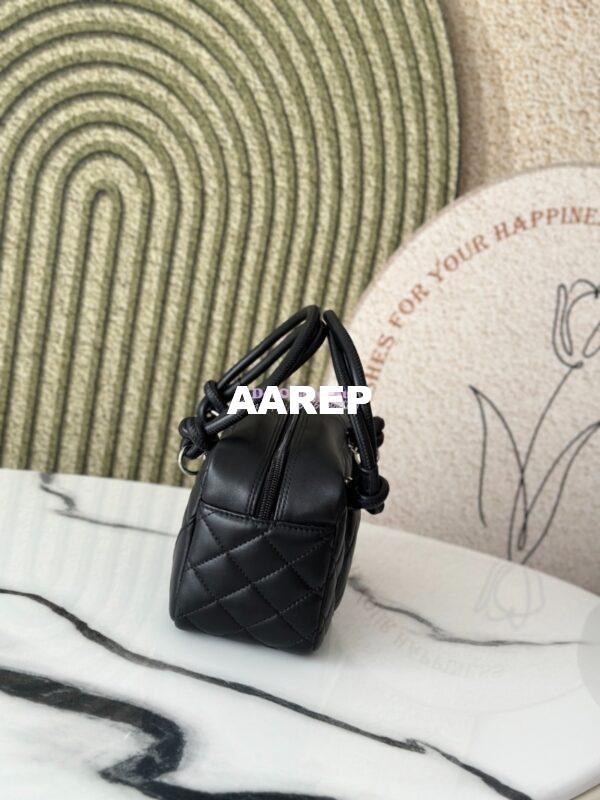 Replica Chanel Vintage Cambon Bowler Bag Limited Edition Black 4