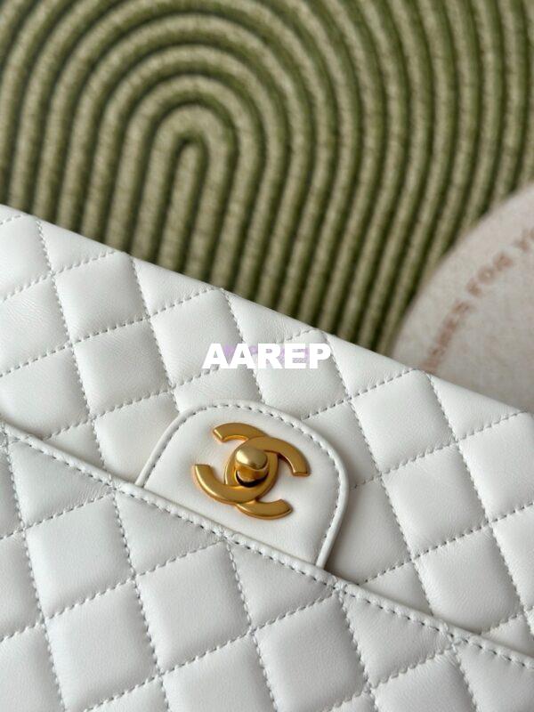 Replica Chanel 25P Flap Bag With Top Handle  AS5356 White 7