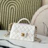 Replica Chanel 25P Flap Bag With Top Handle  AS5356 White