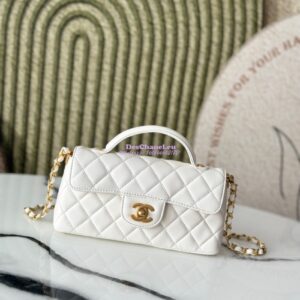 Replica Chanel 25P Mini Flap Bag With Top Handle AS5354 White 2