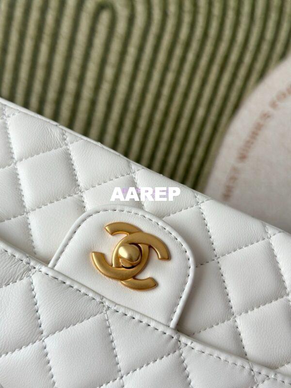 Replica Chanel 25P Mini Flap Bag With Top Handle AS5354 White 9