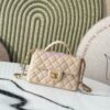 Replica Chanel 25P Mini Flap Bag With Top Handle AS5354 White