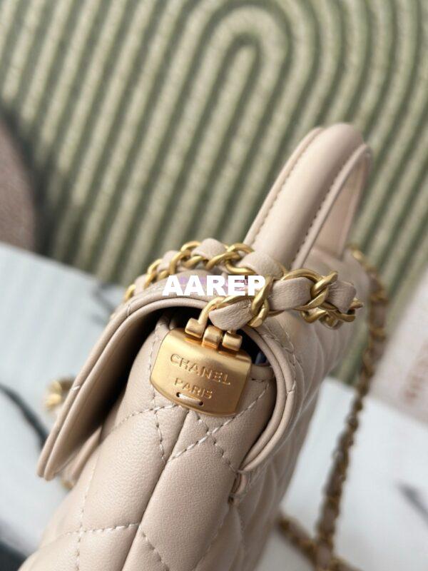 Replica Chanel 25P Small Flap Bag With Top Handle  AS5355 Beige 7