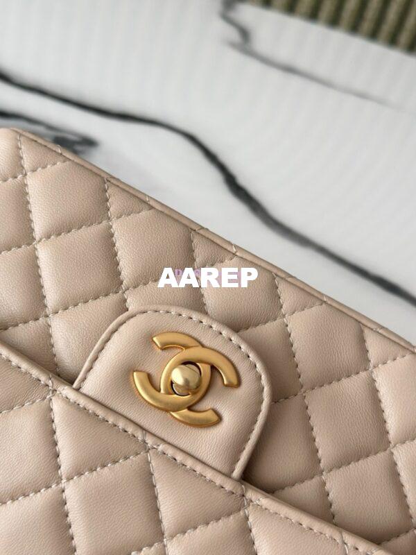 Replica Chanel 25P Small Flap Bag With Top Handle  AS5355 Beige 8
