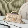 Replica Chanel 25SS Mini Flap Bag With Top Handle AS2431 in Lambskin Lavender Limited Edition 2