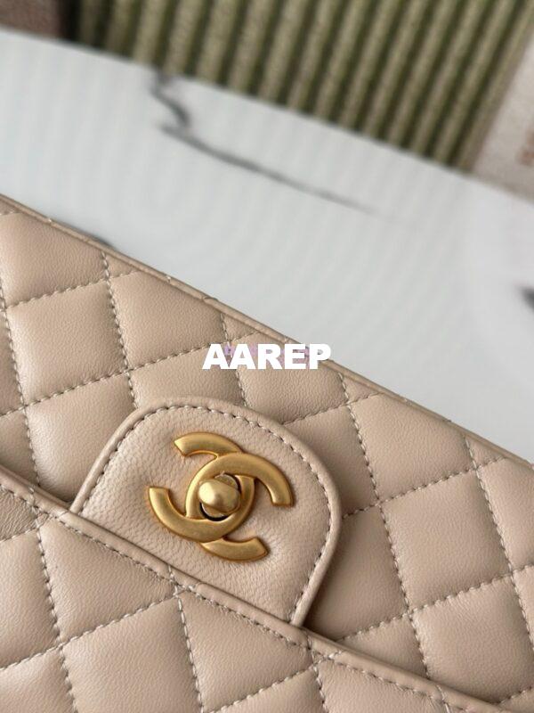 Replica Chanel 25P Mini Flap Bag With Top Handle AS5354 Beige 7