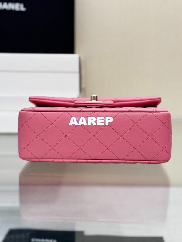 Replica Chanel 25SS Mini Flap Bag With Top Handle AS2431 in Lambskin New Pink Limited Edition 13