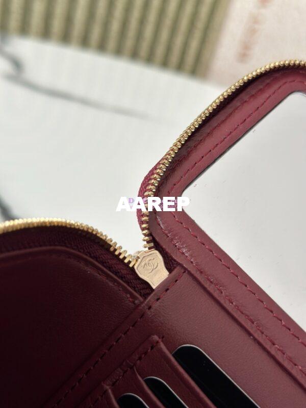 Replica Chanel New Lambskin Vanity With Chain and Top Handle AP2199 Wine 11