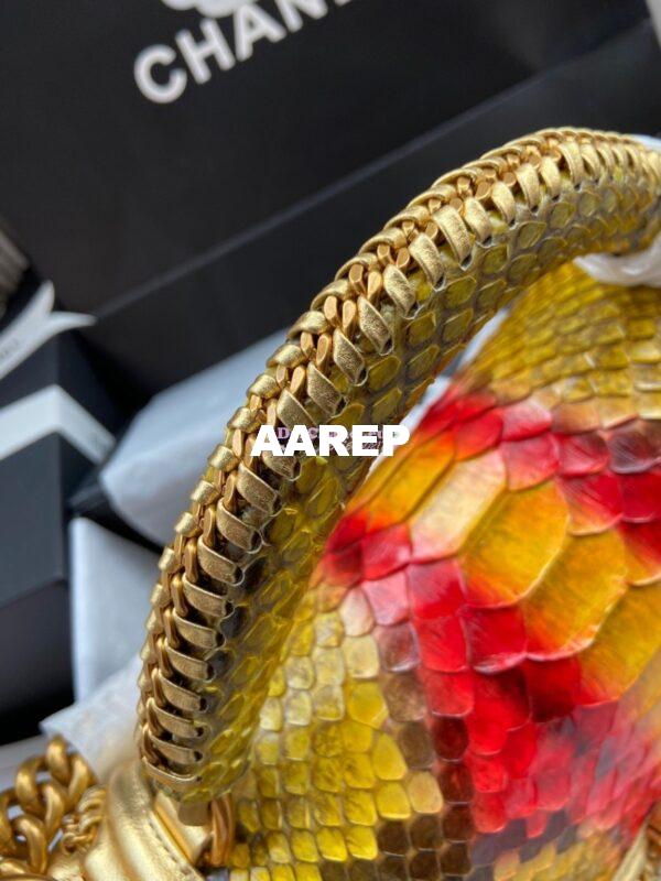 Replica Chanel Python Boy Bag with Handle 23 3
