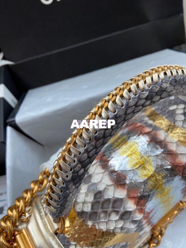 Replica Chanel Python Boy Bag with Handle 21 3