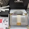 Replica Chanel Python Boy Bag with Handle 21