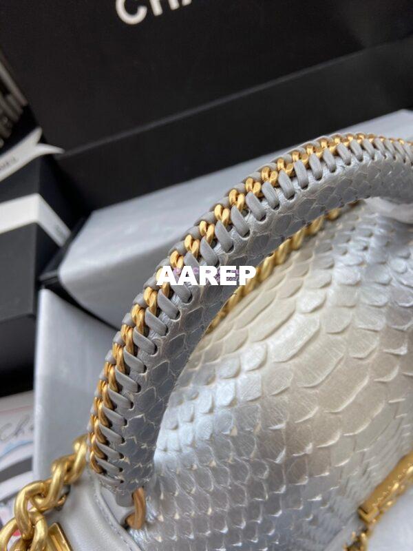 Replica Chanel Python Boy Bag with Handle 20 5