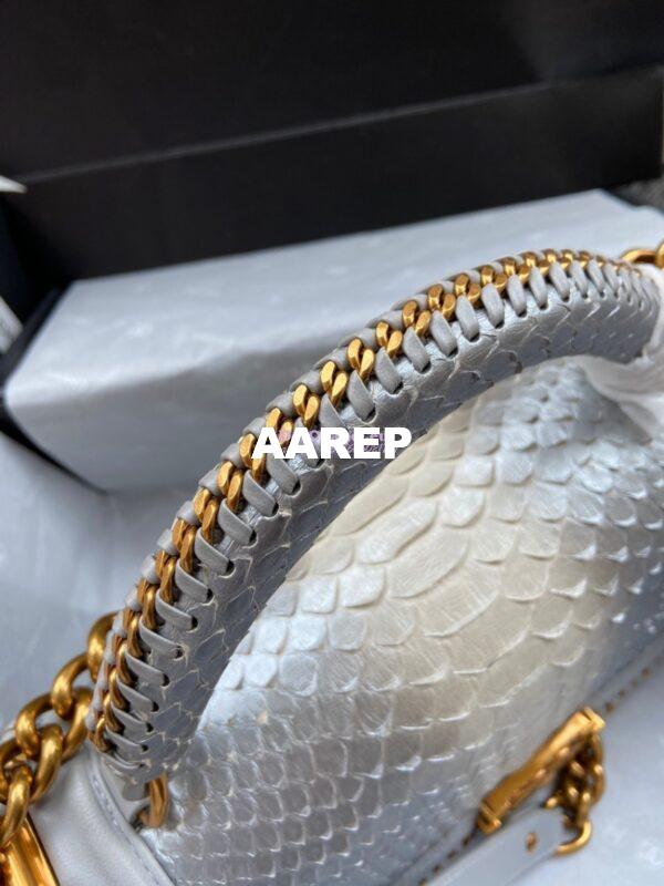 Replica Chanel Python Boy Bag with Handle 20 14