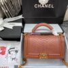 Replica Chanel Python Boy Bag with Handle 20
