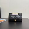Replica Chanel 25P Enamel Handle Mini Half-Moon Bag in Shiny Lambskin AP4410 Black 2