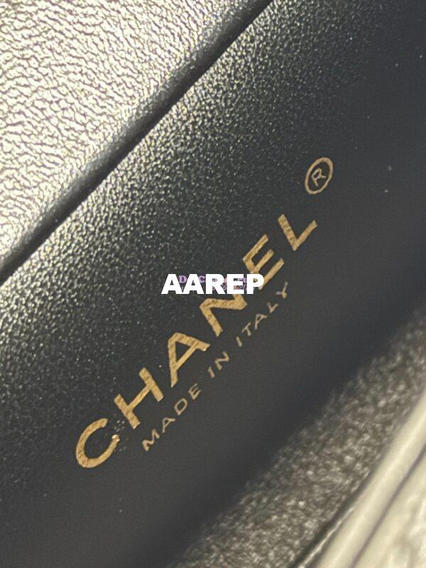 Replica Chanel 25P Pearl Handle Flap Bag in Lambskin AS5390 Black Limited Edition 10