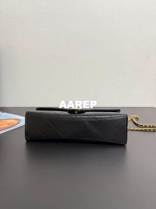 Replica Chanel 25P Pearl Handle Flap Bag in Lambskin AS5390 Black Limited Edition 11