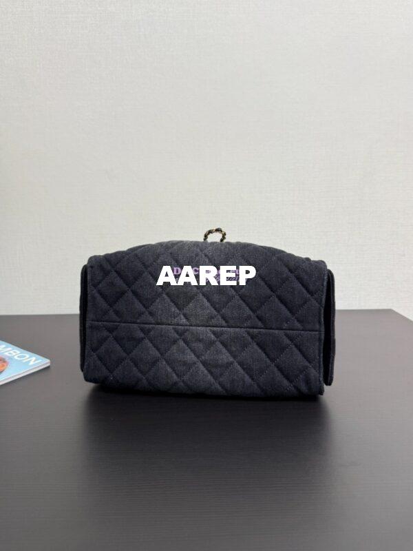 Replica Chanel 25C Small Bucket Bag in Washed Denim AS5293 Black 11