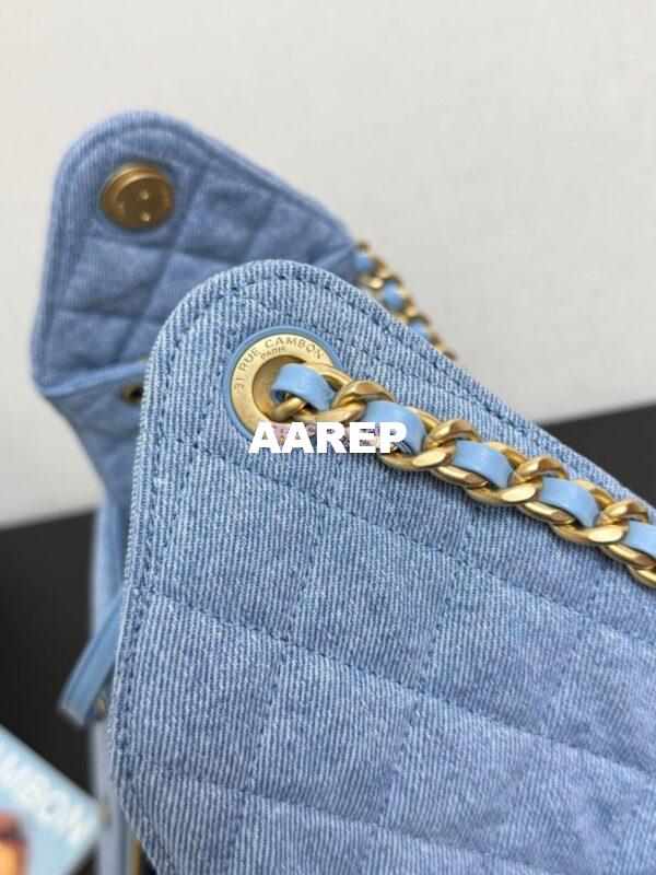 Replica Chanel 25C Large Bucket Bag in Washed Denim AS5311 Blue 7