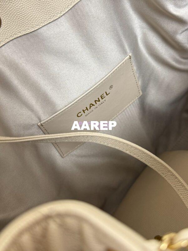 Replica Chanel 25C Large Bucket Bag in Suede Goatskin AS5311 Beige 9