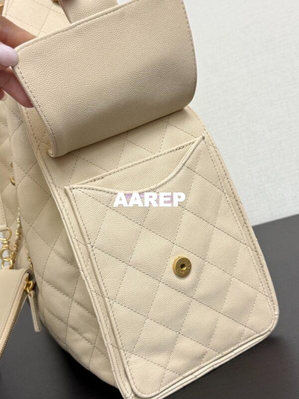 Replica Chanel 25C Large Bucket Bag in Suede Goatskin AS5311 Beige 10