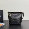 Replica Chanel SS25 Large Hobo Bag Shiny Lambskin AS5410 Black 2