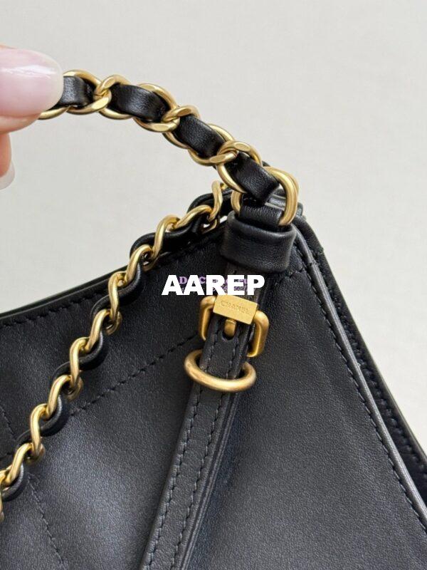 Replica Chanel SS25 Maxi Shopping Bag Calfskin AS5463 Black 6
