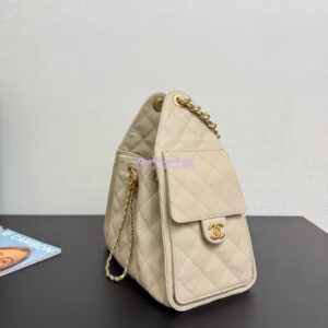 Replica Chanel 25C Small Bucket Bag in Grained Calfskin AS5293 Beige 2