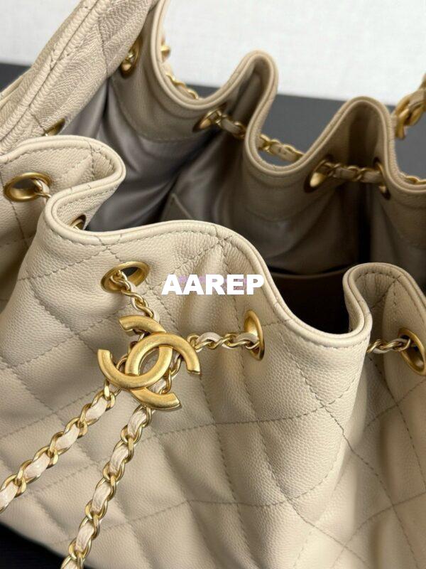 Replica Chanel 25C Small Bucket Bag in Grained Calfskin AS5293 Beige 6