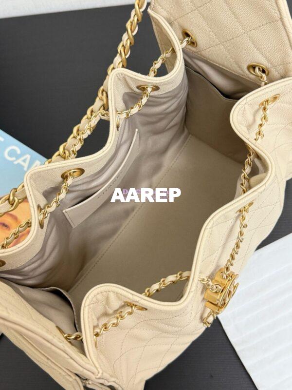Replica Chanel 25C Small Bucket Bag in Grained Calfskin AS5293 Beige 9