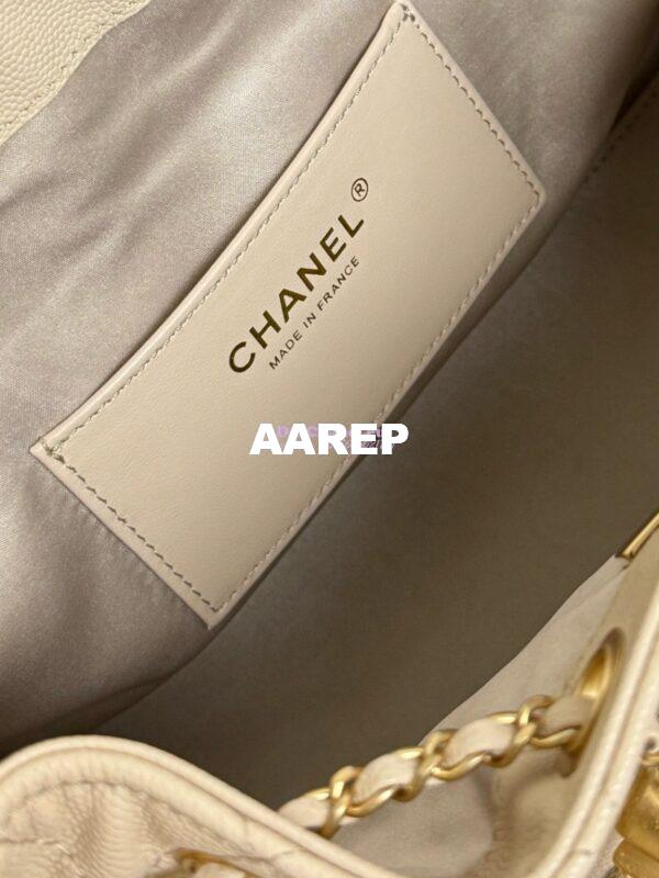 Replica Chanel 25C Small Bucket Bag in Grained Calfskin AS5293 Beige 10