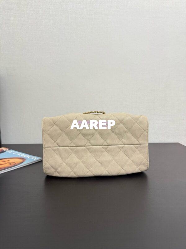 Replica Chanel 25C Small Bucket Bag in Grained Calfskin AS5293 Beige 11