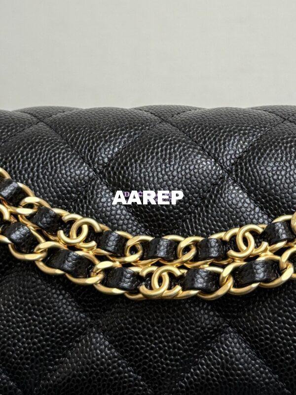 Replica Chanel SS25 Flap Bag in Grained Calfskin AS5240 Black 3