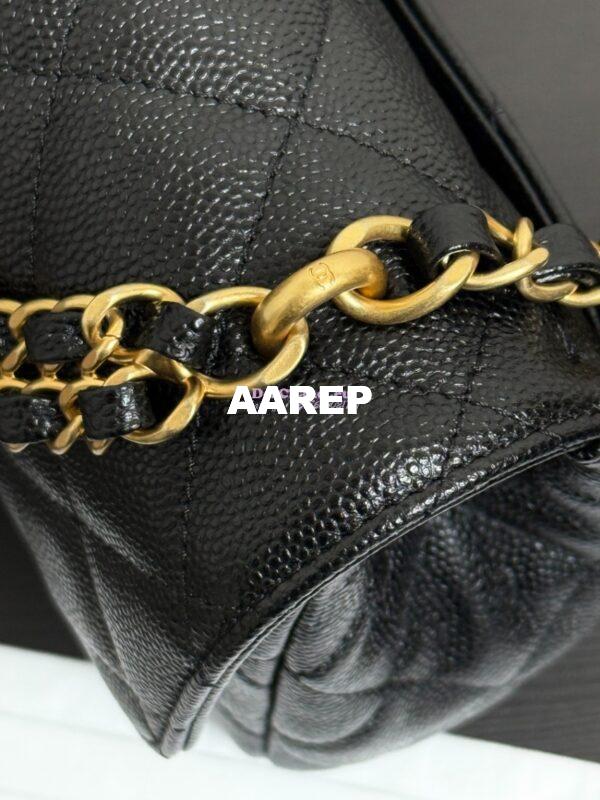 Replica Chanel SS25 Flap Bag in Grained Calfskin AS5240 Black 4