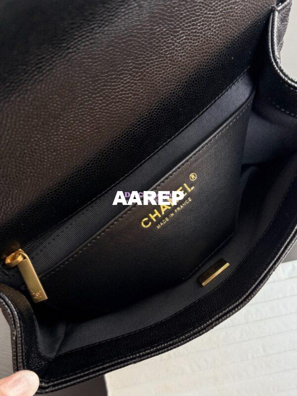 Replica Chanel SS25 Flap Bag in Grained Calfskin AS5240 Black 7