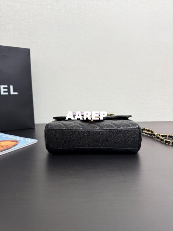 Replica Chanel SS25 Flap Bag in Grained Calfskin AS5240 Black 9