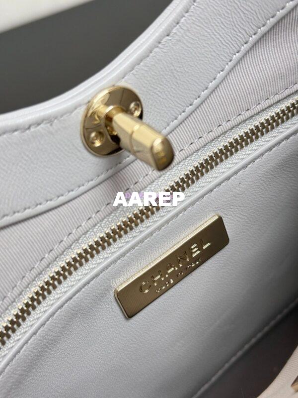 Replica Chanel Medium 31 Shopping Bag in Shiny Lambskin AS4853 Luxe Grey 9