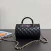 Replica Chanel 24C 31 Mini Shopping Bag Chain Clutch Shiny Lambskin & Gold-Tone Metal AS3656 Luxe Grey