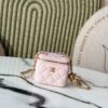 Replica Chanel New SLG Lambskin Small Vanity With Chain and Top Handle Bag AP2198 Light Pink 2