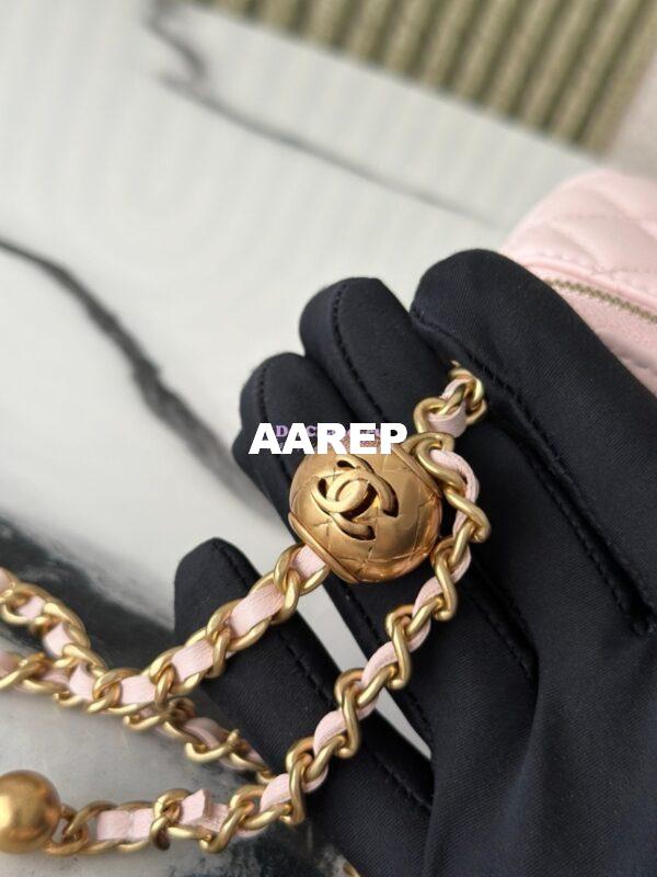 Replica Chanel New Mini Vanity With Charm Chain in Lambskin AP1447 Light Pink 5