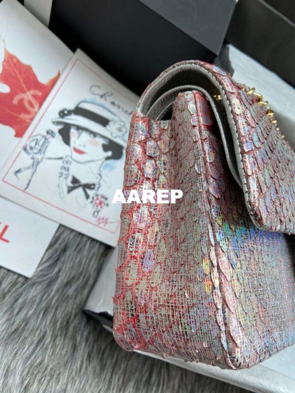 Replica Chanel Python Leather CF Classic Flap Bag Iridescent 30 6
