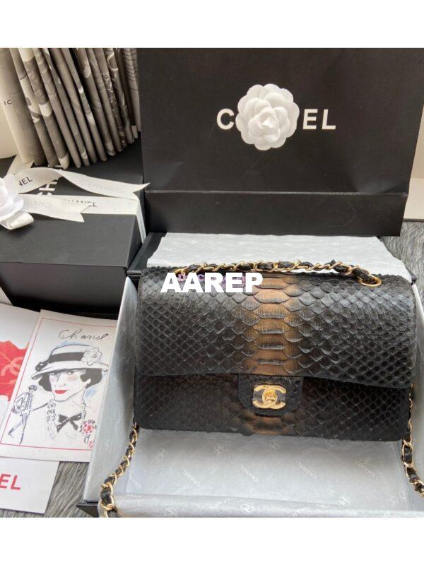 Replica Chanel Python Leather CF Classic Flap Bag 29 3