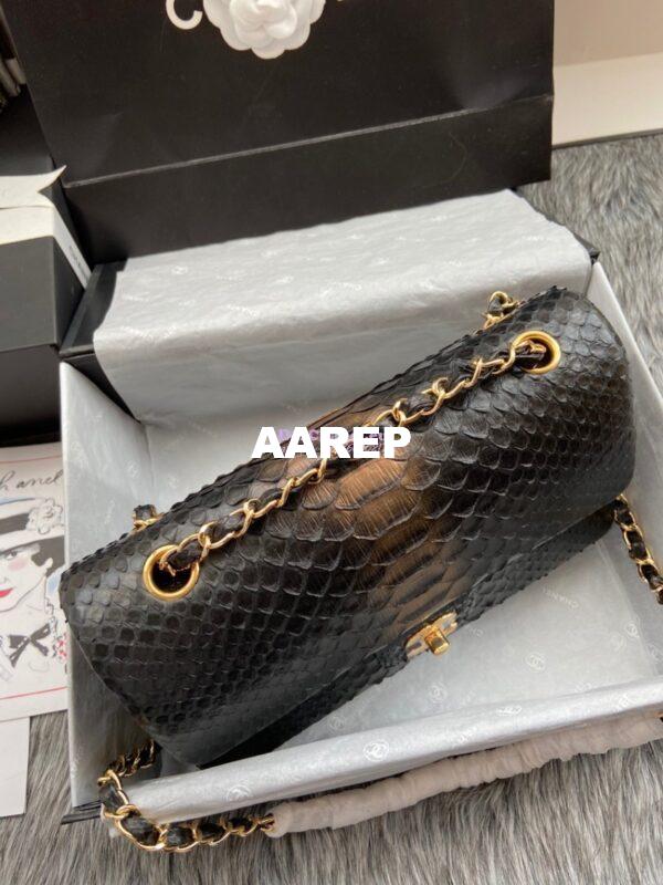 Replica Chanel Python Leather CF Classic Flap Bag 29 5