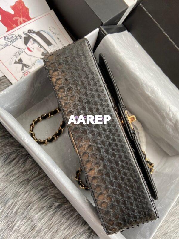 Replica Chanel Python Leather CF Classic Flap Bag 29 8