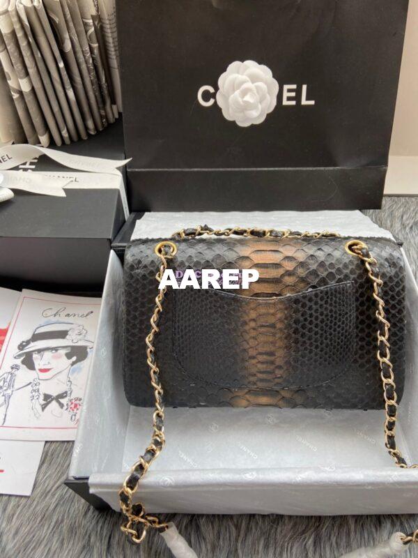 Replica Chanel Python Leather CF Classic Flap Bag 29 9