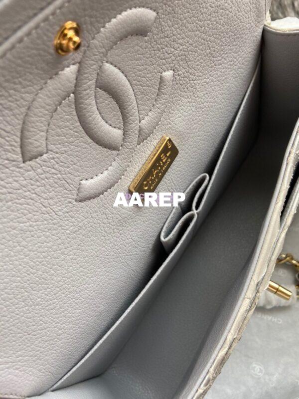 Replica Chanel Python Leather CF Classic Flap Bag Silvery 27 7